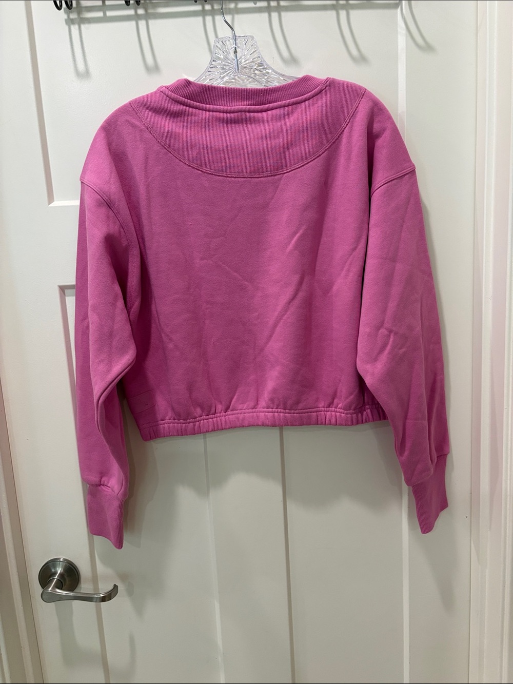 JoyLab Cropped Crewneck Sweatshirt - Pink - Picture 4 of 4